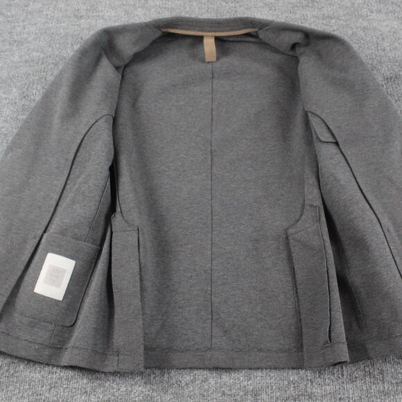 Eleventy Blazer Mens XL 52 IT Slim Fit Jersey Sport Coat Gray Knit Unstructured - Picture 7 of 14